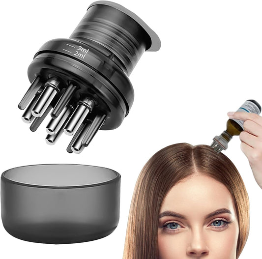 Scalp Massager Hair Oiling Applicator - Oil Applicator for Hair Dual Function Scalp Root Comb Applicator Hair Growth Scalp Bottle Applicator Brush