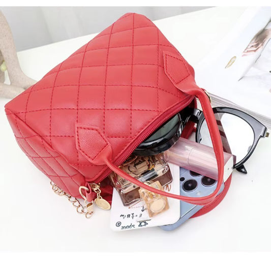 Crossbody Bags for Women Fashion Quilted Shoulder Purse with Convertible Chain Strap Classic Satchel Handbag