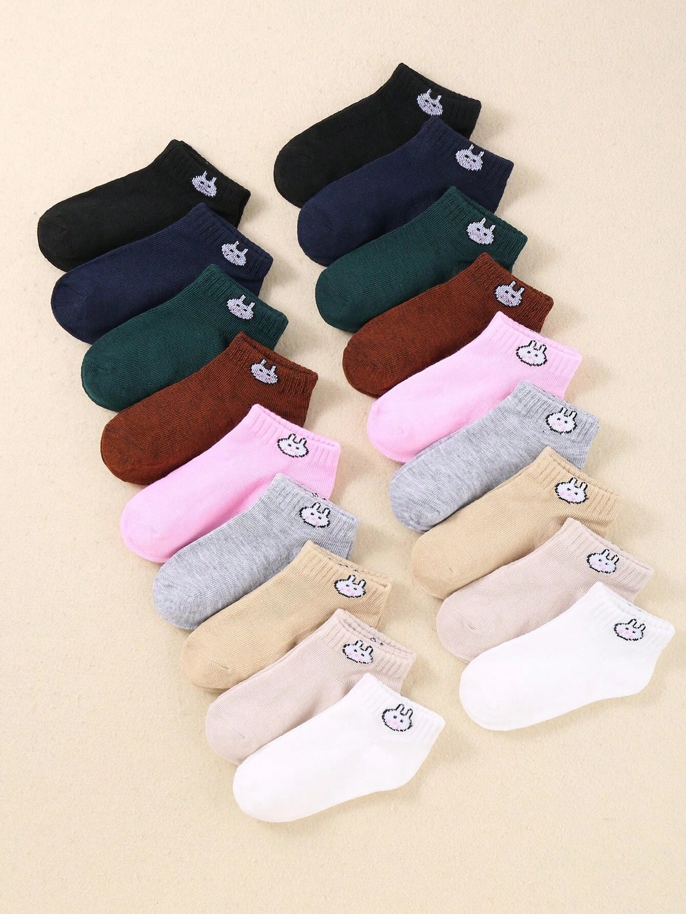 10 Pairs/Pack Random Color Children'S Autumn Winter Summer Solid Color Simple Socks, Suitable for Sports and Leisure Daily Travel the Best Choice