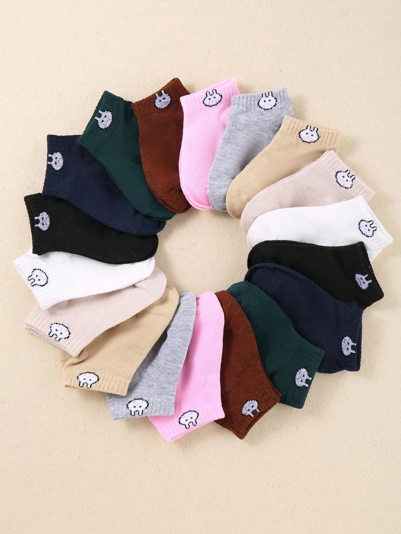 10 Pairs/Pack Random Color Children'S Autumn Winter Summer Solid Color Simple Socks, Suitable for Sports and Leisure Daily Travel the Best Choice